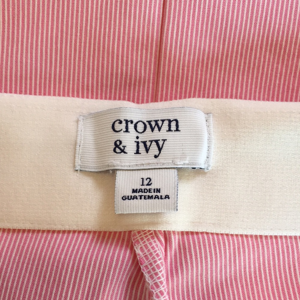 CROWN & IVY | Hello Spring Pink Rage / White Stripe Skort - Picture 9 of 11